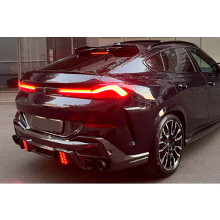 Achterbumperdiffuser met LRT uitlaattips (voor M-Sport 2023+, Carbon) foto 3