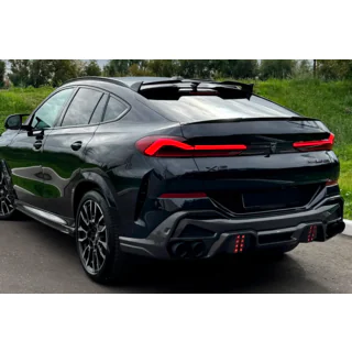 Achterbumperdiffuser met LRT uitlaattips (voor M-Sport 2023+, Carbon) foto 2