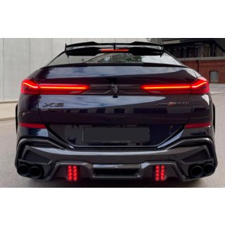 Achterbumperdiffuser met LRT uitlaattips (voor M-Sport 2023+, Carbon) foto 1