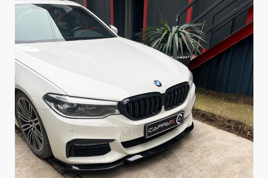 BMW 5 Serie G30/G31 2017–2023 Frontbumperlip Lip EuroCap (voor M-Sport 2017-2020, hoogglans zwart) Foto 1