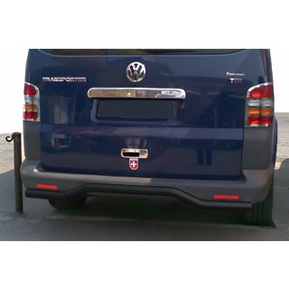 Achterrolbeugel Wave Black (RVS)