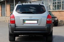 Hyundai Tucson JM 2004– Achterbeschermbeugel AK002 Black (RVS) foto 3