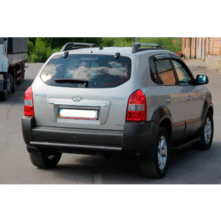 Achterbeschermbeugel AK002 Black (RVS) Hyundai Tucson JM 2004– foto 2