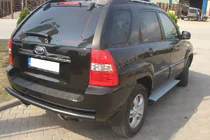 Kia Sportage 2004–2010 Achterbeschermbeugel AK002 Black (RVS) foto 2