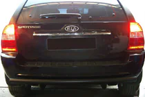 Kia Sportage 2004–2010 Achterbeschermbeugel AK002 Black (RVS) foto 3