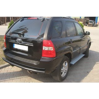 Achterbeschermbeugel AK002 Black (RVS) Kia Sportage 2004–2010 foto 2