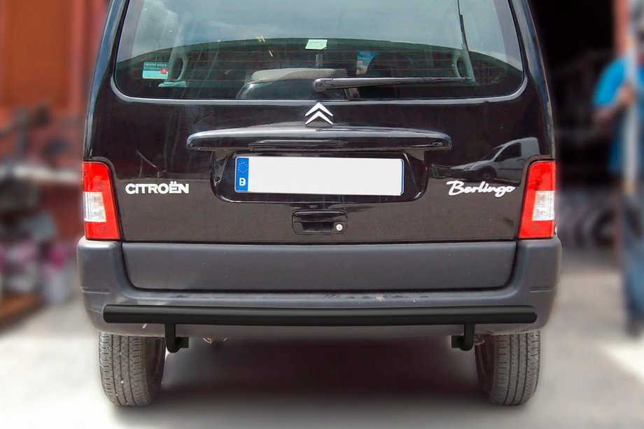 Citroen Berlingo 1996–2008 Achterbeschermbeugel Black (RVS) Image