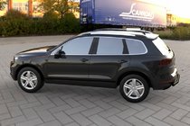 Volkswagen Touareg 2010–2018 Achterbeschermbeugel Black (RVS) foto 2