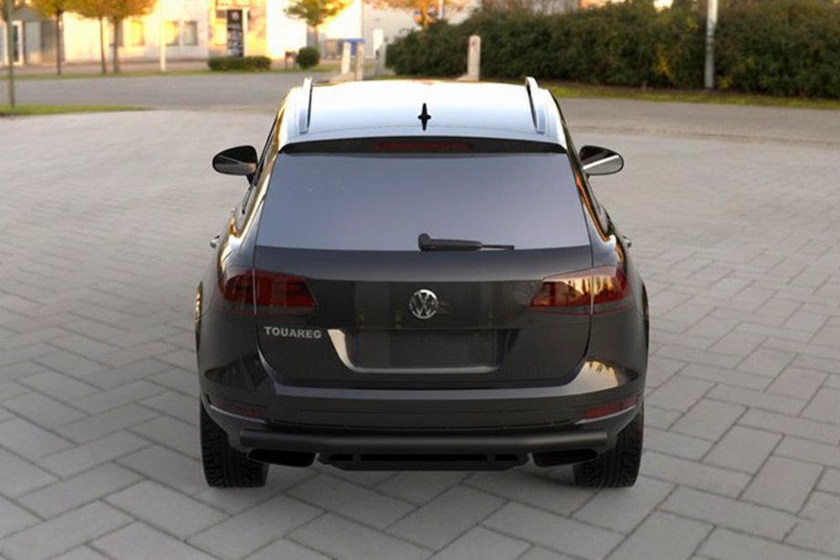 Volkswagen Touareg 2010–2018 Achterbeschermbeugel Black (RVS) Image