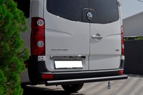 Volkswagen Crafter 2006–2016 Achterbeschermbeugel AK002 Black (RVS) foto 2