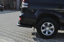 Toyota Land Cruiser Prado 120 2002–2009 Achterhoekstukken AK003 Black (2 st., roestvrij staal) foto 7
