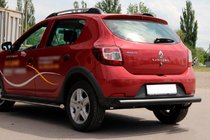 Dacia Sandero 2013–2020 Achterbeschermbeugel AK002 Black (RVS) foto 2