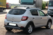 Dacia Sandero 2013–2020 Achterbeschermbeugel AK002 Black (RVS) foto 5