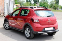 Dacia Sandero 2013–2020 Achterbeschermbeugel AK002 Black (RVS) foto 8