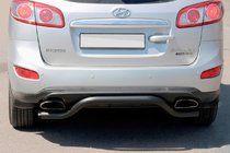 Hyundai Santa Fe 2 2006–2012 Achterbeugel AK007-2 Black (RVS) foto 1