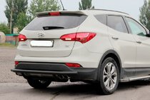 Hyundai Santa Fe 3 2012–2018 Achterbeschermbeugel AK002 Black (RVS) foto 1