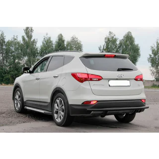 Achterbeschermbeugel AK002 Black (RVS) Hyundai Santa Fe 3 2012–2018 foto 2