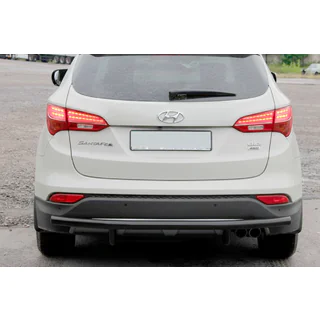Achterbeschermbeugel AK002 Black (RVS) Hyundai Santa Fe 3 2012–2018 foto 3