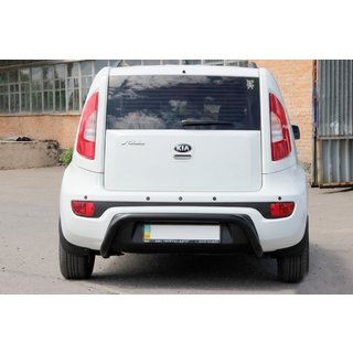 Achterbeschermbeugel AK002 Black (RVS) Kia Soul I 2008–2013 foto 1