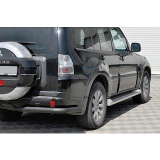Achterbeschermbeugel AK003 Black (RVS) Mitsubishi Pajero Wagon IV 2006–2021 foto 1