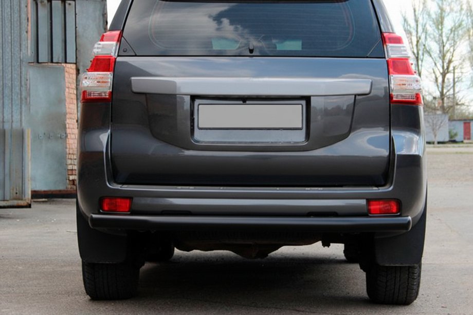 Toyota Land Cruiser Prado 150 2009–2023 Achterbeschermbeugel AK002 Black (RVS) Foto 6