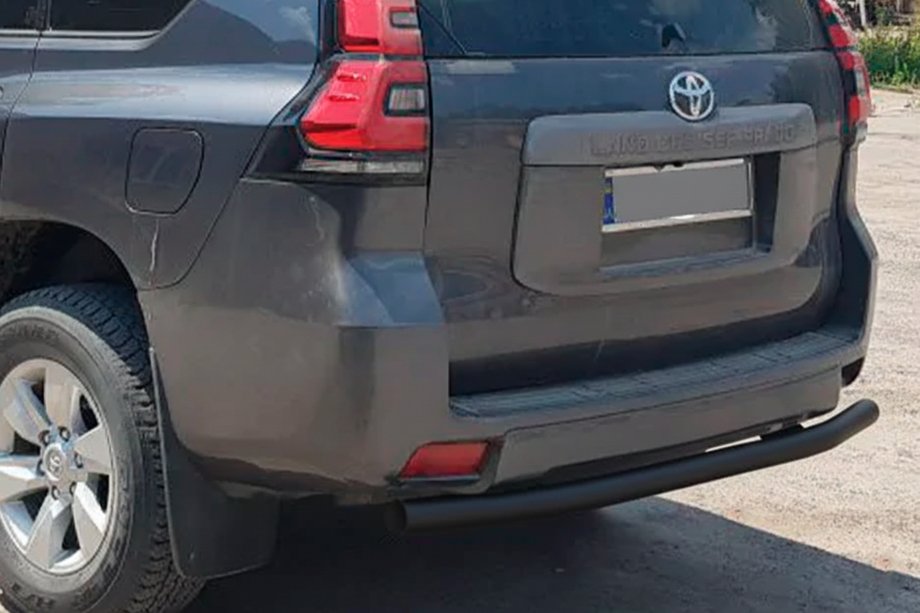 Toyota Land Cruiser Prado 150 2009–2023 Achterbeschermbeugel AK002 Black (RVS) Foto 5