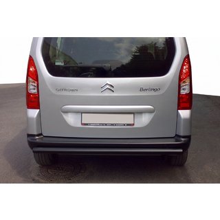 Achterbeschermbeugel Black (RVS) 60 mm Citroen Berlingo 2008–2018 foto 1