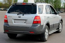 Kia Sorento I BL 2002–2009 Achterbeschermbeugel AK002 Black (RVS) foto 2