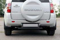 Suzuki Grand Vitara 2005–2017 Achterbumperbeschermer AK002 Black (RVS) foto 1