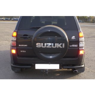 Achterbeschermbeugel AK003 Black (RVS) Suzuki Grand Vitara 2005–2017 foto 1