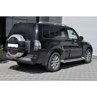 Achterbeschermbeugel AK002 Black (RVS) Mitsubishi Pajero Wagon III 1999–2006 foto 2