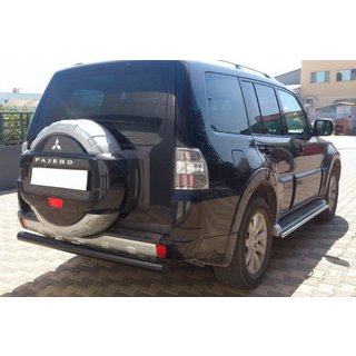 Achterbeschermbeugel AK002 Black (RVS) Mitsubishi Pajero Wagon III 1999–2006 foto 3
