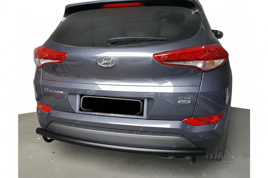 Hyundai Tucson TL 2016–2021 Achterbeschermbeugel AK002 Black (RVS) Image