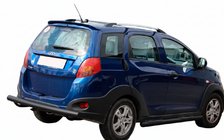 Chery Beat 2009–2015 Achterbeschermbeugel AK002 Black (2 st., RVS) foto 2