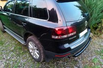 Volkswagen Touareg 2002–2010 Achterbeschermbeugel AK002 Black (2 st., RVS) foto 2