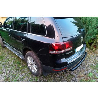 Achterbeschermbeugel AK002 Black (2 st., RVS) Volkswagen Touareg 2002–2010 foto 2