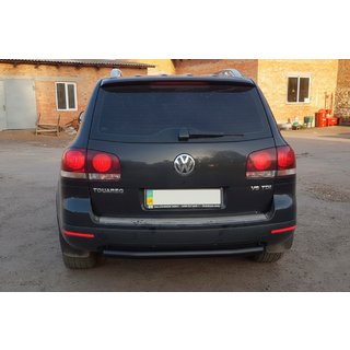 Achterbeschermbeugel AK002 Black (2 st., RVS) Volkswagen Touareg 2002–2010 foto 4