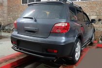 Mitsubishi Outlander 2001–2006 Achterbeschermbeugel AK002/2 Black (RVS) foto 1