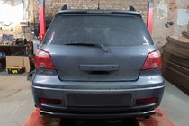 Mitsubishi Outlander 2001–2006 Achterbeschermbeugel AK002/2 Black (RVS) foto 2