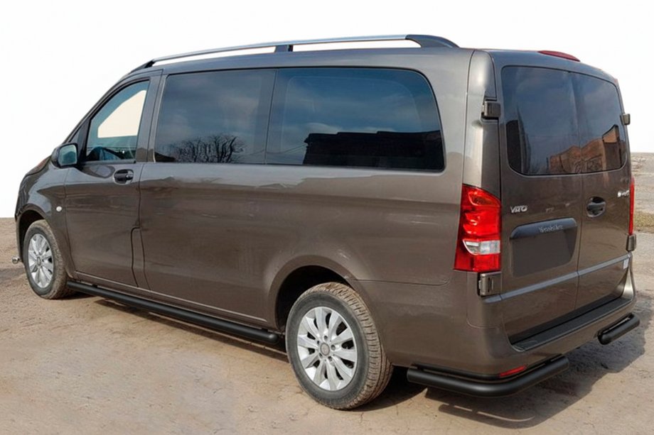 Mercedes Vito/V-klasse W447 2014– Achterhoekbescherming AK003 Black (RVS) Image