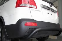Kia Sorento II XM 2009–2014 Achterbeugel AK007 Black (RVS) foto 2