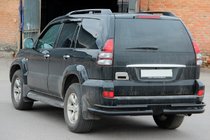Toyota Land Cruiser Prado 120 2002–2009 Achterste dubbele hoekbeugels AK003-1 Black (2 stuks, RVS) foto 3