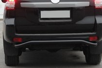 Toyota Land Cruiser Prado 150 2009–2023 Achterbeschermbeugel AK008 Black (roestvrij staal) foto 2