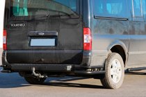 Ford Transit 2000–2014 Achterhoekbeugels AK003-Double Black (RVS) foto 1