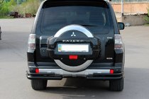Mitsubishi Pajero Wagon IV 2006–2021 AK003 achter rollbar dubbel zwart (RVS) foto 3