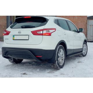 Achterbeschermbeugel AK007-1 Black (RVS) Nissan Qashqai 2014–2021 foto 1