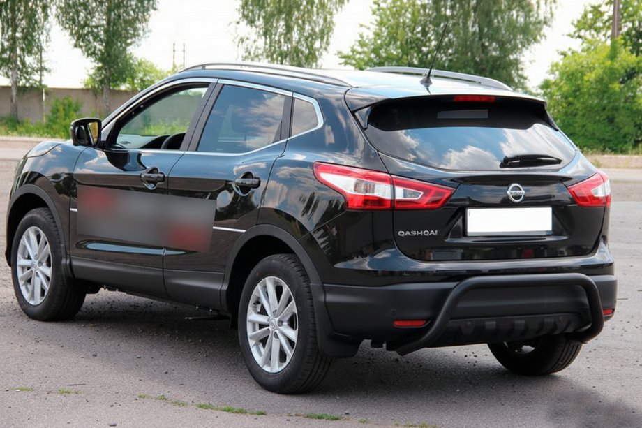 Nissan Qashqai 2014–2021 Achterbeschermbeugel AK007-1 Black (RVS) Foto 4