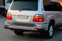 Toyota Land Cruiser 100 1998–2007 Achterhoekbeschermers AK003-Double Black (2 st., RVS) foto 2