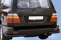 Toyota Land Cruiser 100 1998–2007 Achterhoekbeschermers AK003-Double Black (2 st., RVS) foto 3