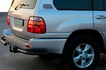Toyota Land Cruiser 100 1998–2007 Achterhoekbeschermers AK003-Double Black (2 st., RVS) foto 1